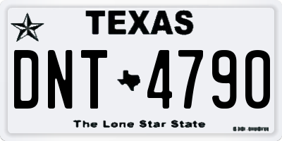 TX license plate DNT4790