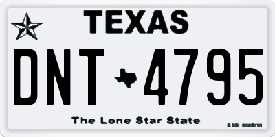 TX license plate DNT4795