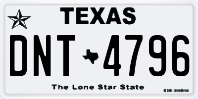 TX license plate DNT4796