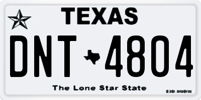 TX license plate DNT4804