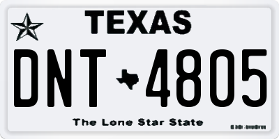 TX license plate DNT4805