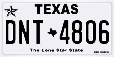 TX license plate DNT4806