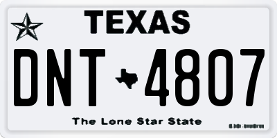 TX license plate DNT4807