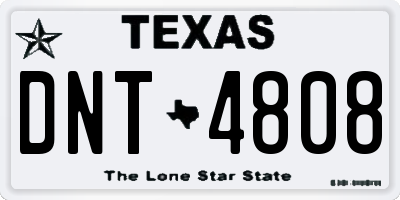 TX license plate DNT4808