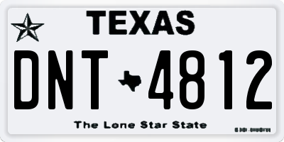 TX license plate DNT4812