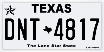 TX license plate DNT4817