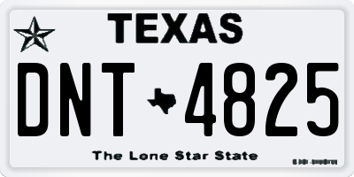TX license plate DNT4825
