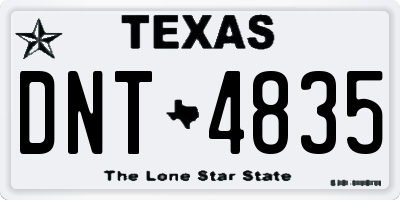 TX license plate DNT4835