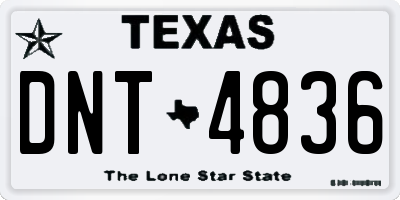 TX license plate DNT4836