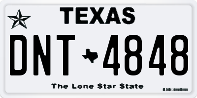 TX license plate DNT4848
