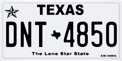 TX license plate DNT4850