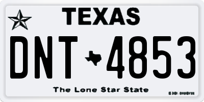 TX license plate DNT4853