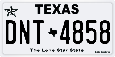 TX license plate DNT4858