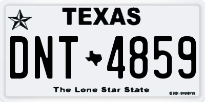 TX license plate DNT4859