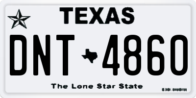 TX license plate DNT4860