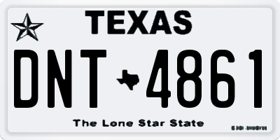 TX license plate DNT4861