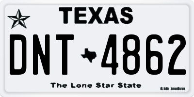TX license plate DNT4862