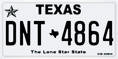 TX license plate DNT4864