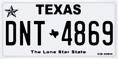 TX license plate DNT4869