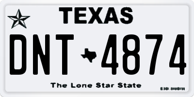 TX license plate DNT4874