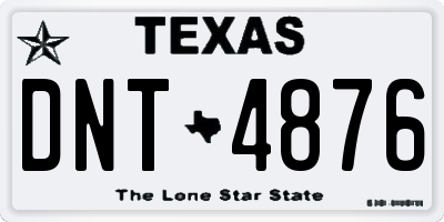 TX license plate DNT4876