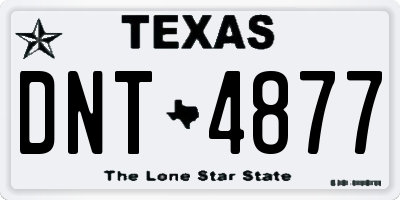 TX license plate DNT4877
