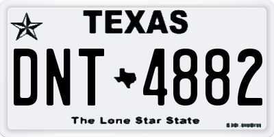 TX license plate DNT4882