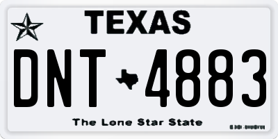 TX license plate DNT4883