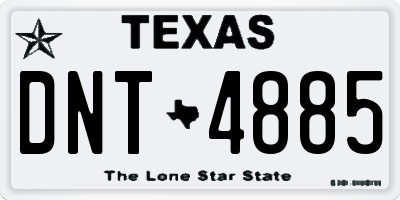 TX license plate DNT4885