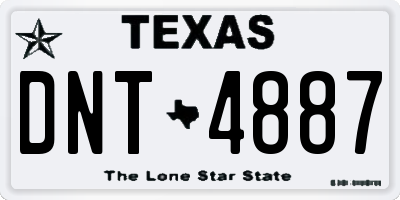 TX license plate DNT4887