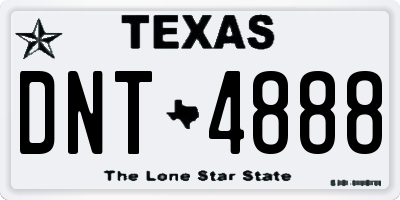 TX license plate DNT4888