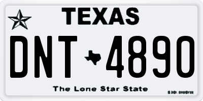 TX license plate DNT4890