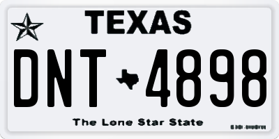 TX license plate DNT4898
