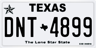 TX license plate DNT4899