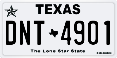 TX license plate DNT4901
