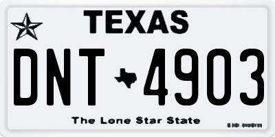 TX license plate DNT4903