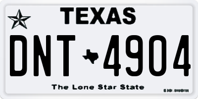 TX license plate DNT4904