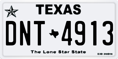 TX license plate DNT4913