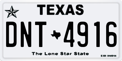 TX license plate DNT4916