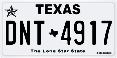 TX license plate DNT4917