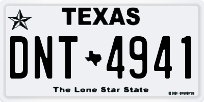 TX license plate DNT4941