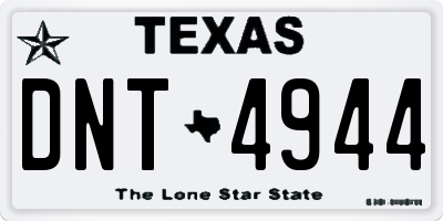 TX license plate DNT4944