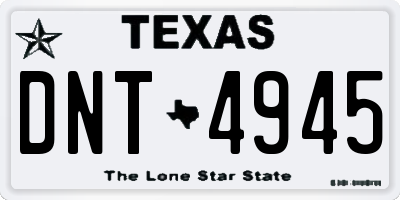 TX license plate DNT4945