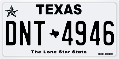 TX license plate DNT4946