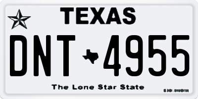 TX license plate DNT4955