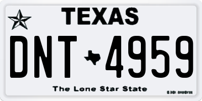 TX license plate DNT4959
