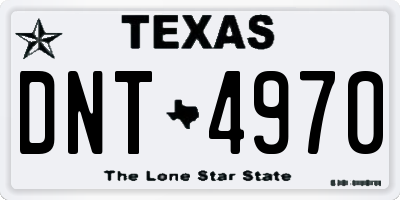 TX license plate DNT4970