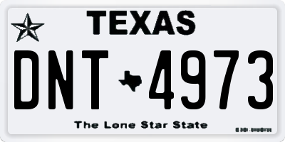 TX license plate DNT4973