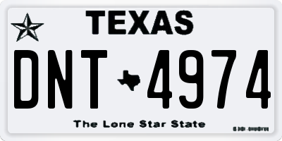 TX license plate DNT4974