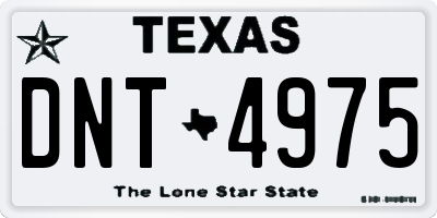 TX license plate DNT4975